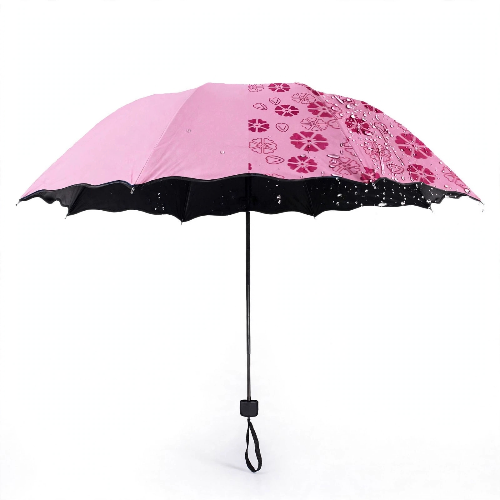 Magic Water Color-Changing Umbrella Sri Lanka - Pink Floral Bloom - Image 2